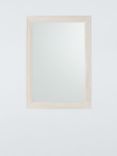 John Lewis Hand-Carved Coastal Wood Frame Rectangular Wall Mirror, 100 x 70cm, White Wash