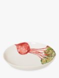 BlissHome Beetroot Earthenware Supper Bowl, 24cm, Red/Multi