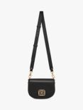 Strathberry Leather Bay Mini cross Body Bag, Black