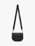 Strathberry Leather Bay Mini cross Body Bag, Black