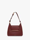 Strathberry Multrees Leather Shoulder Bag, Oxblood