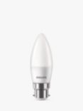 Philips Dimmable 5W B22 LED Candle Bulb, Warm White
