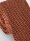 John Lewis Knitted Tie, Dark Orange