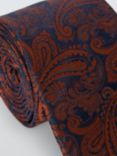 John Lewis Silk Paisley Tie, Orange