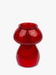 Talking Tables Mushroom Glass Candle Holder, Red