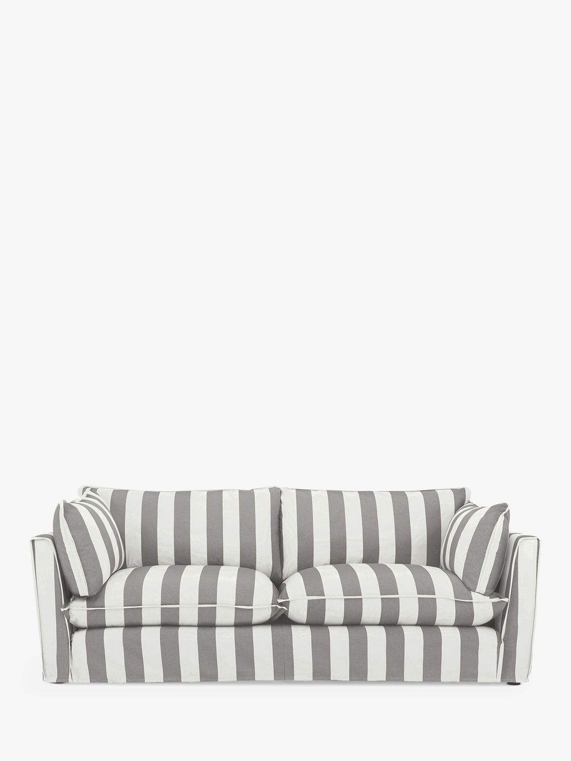 Cocobella Range, John Lewis x Sophie Conran Cocobella Large 3 Seater Sofa, Grey Stripe