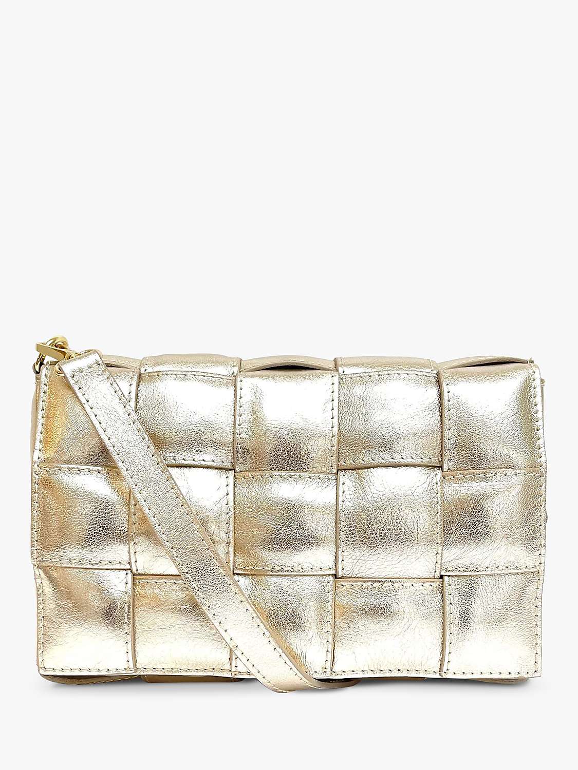 Buy Apatchy Padded Woven Leather Crossbody Bag Online at johnlewis.com
