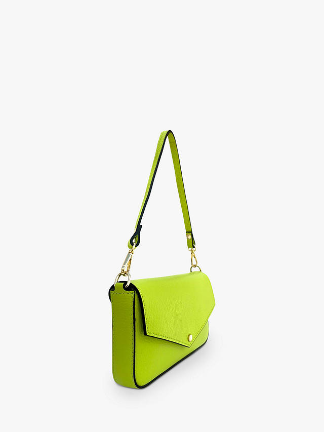 Apatchy The Munro Leather Shoulder Bag, Lime