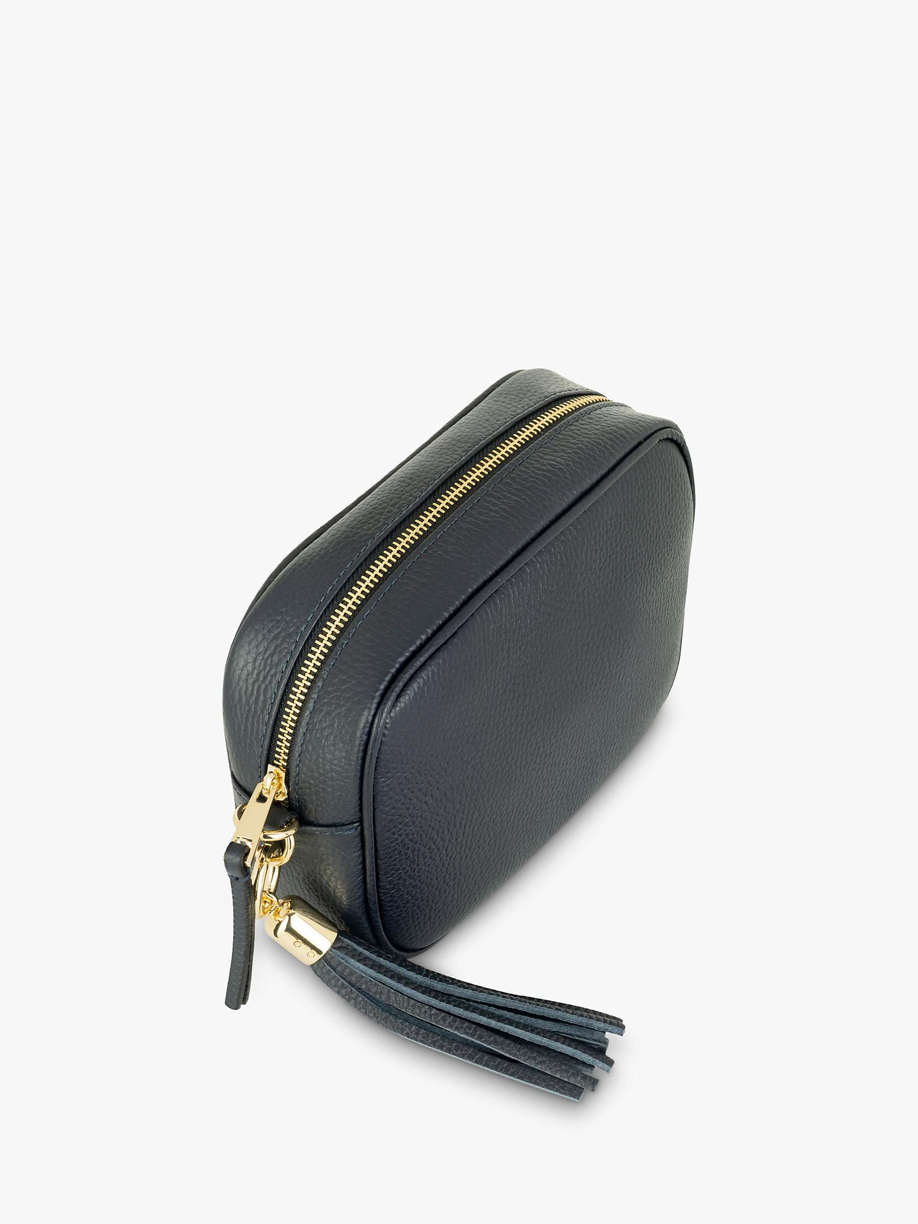 Buy Apatchy Leather & Canvas Strap Crossbody Bag, Navy Online at johnlewis.com