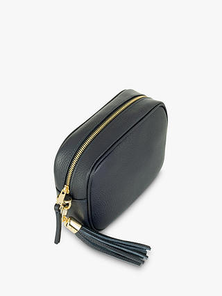 Apatchy Leather & Canvas Strap Crossbody Bag, Navy