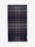 Barbour Check Tartan Scarf, Navy/Dark Ginger