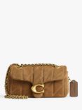 Coach Tabby 20 Quilted Suede Shoulder Bag, B4/Cedar