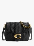 Coach Tabby Quilted Washed Leather Shoulder Bag, B4/Black