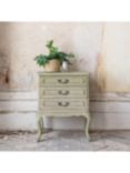 One.World Clovelly 3 Drawer Bedside Table, Green