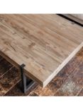 One.World Lulworth Rustic Reclaimed Pine and Steel Coffee Table, Natural/Black