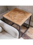 One.World Lulworth Reclaimed Washed Teak Side Table, Natural