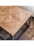 One.World Lulworth Reclaimed Washed Teak Coffee Table, Natural