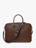 Aspinal of London Mount Street Saffiano Leather Laptop Bag, Coffee