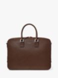 Aspinal of London Mount Street Saffiano Leather Laptop Bag, Coffee