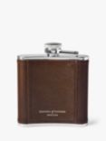 Aspinal of London Saffiano Leather Hip Flask, Coffee