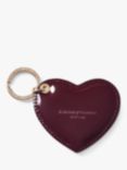 Aspinal of London Patent Leather Heart Keyring, Red