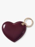 Aspinal of London Patent Leather Heart Keyring, Red