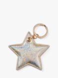 Aspinal of London Leather Star Keyring, Gold