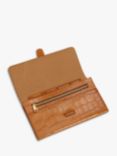 Aspinal of London Croc Effect Leather Travel Wallet, Vintage Tan
