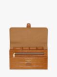 Aspinal of London Croc Effect Leather Travel Wallet, Vintage Tan