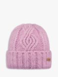 Barts Farrah Cable Knit Beanie Hat, Orchid