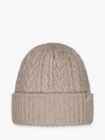 Barts Pacifick Cable Knit Beanie Hat, Beige