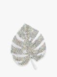 Jon Richard Aurora Borealis Leaf Brooch, Silver