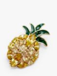 Jon Richard Crystal Pineapple Brooch, Gold