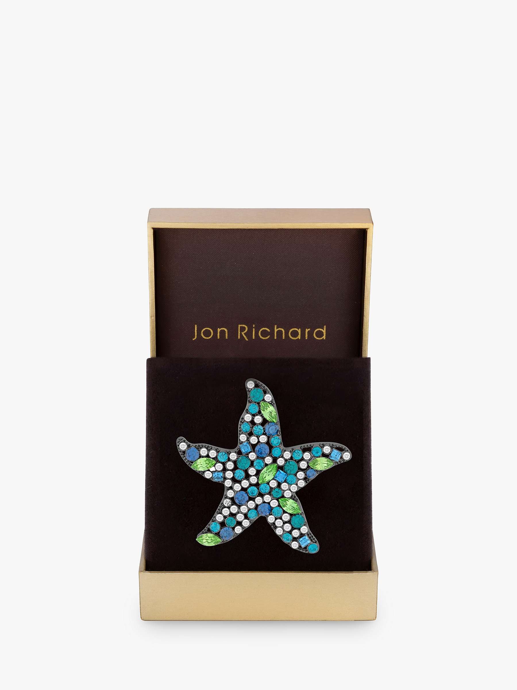 Buy Jon Richard Heamatite Plated Starfish Brooch, Gunmetal Online at johnlewis.com