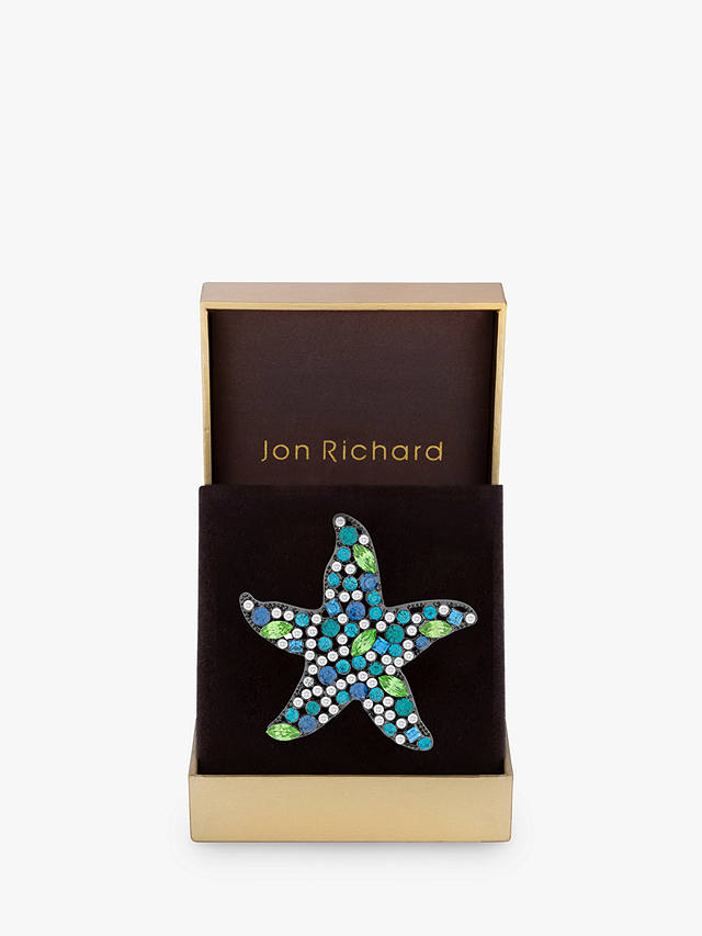 Jon Richard Heamatite Plated Starfish Brooch, Gunmetal