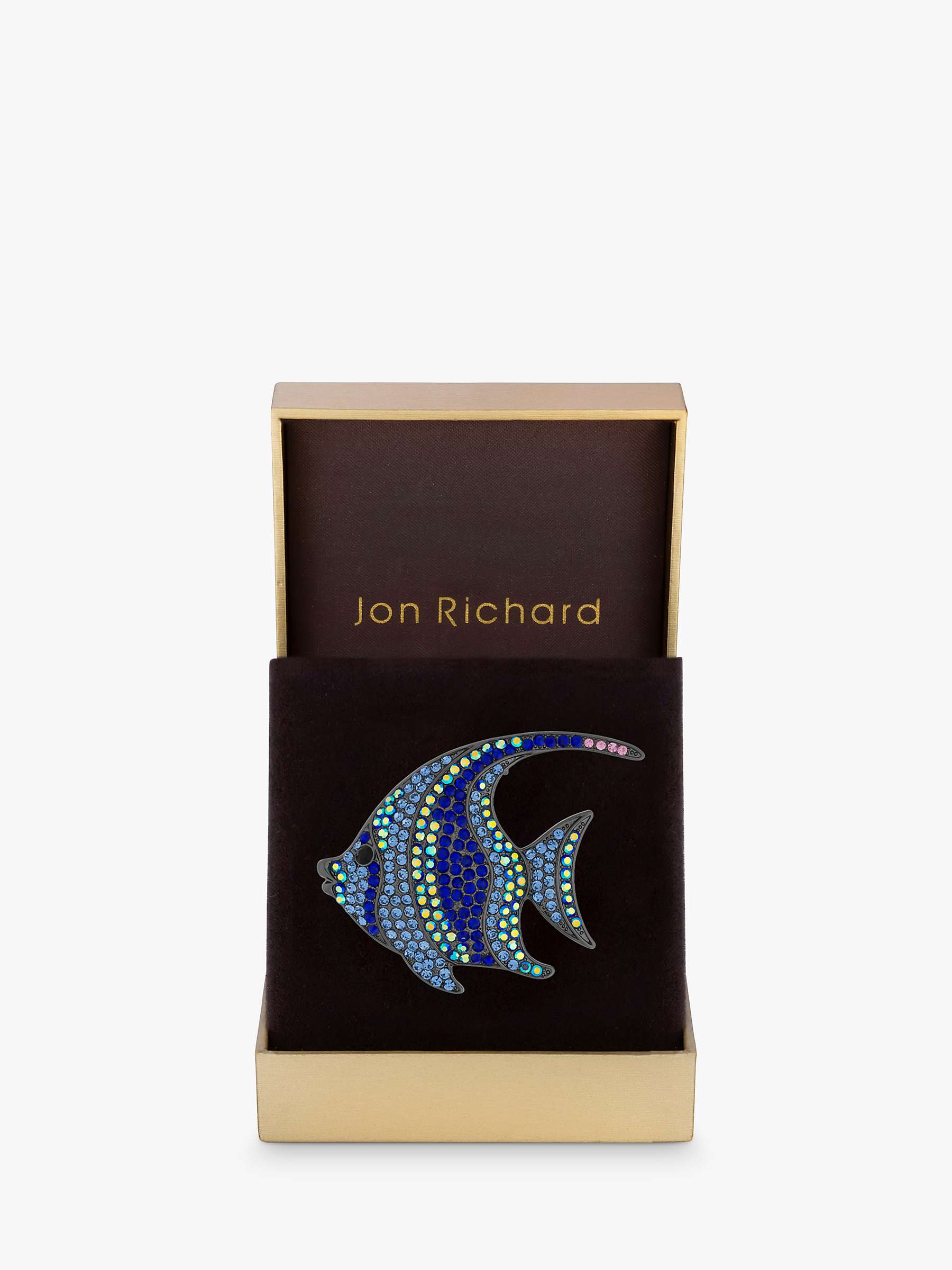 Buy Jon Richard Heamatite Plated Tropical Fish Brooch, Gunmetal Online at johnlewis.com
