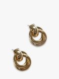 Jon Richard Knotted Door Knocker Earrings, Gold