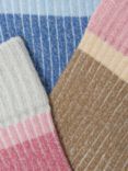 John Lewis Metallic Sparkle Colour Block Ankle Socks, Pack of 3, Pink/Blue, One Size