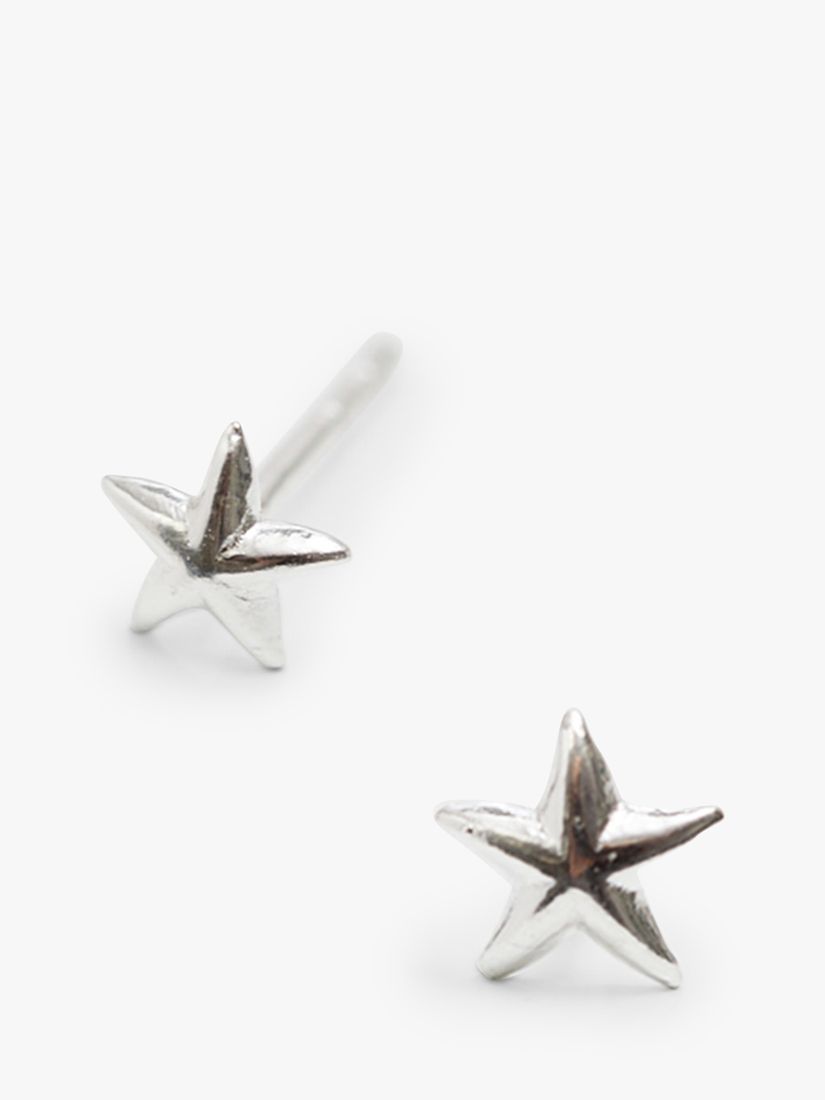 Buy Simply Silver Star Stud Earrings, Silver Online at johnlewis.com