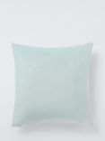 John Lewis ANYDAY Square Velvet Cushion, Duckegg