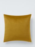 John Lewis ANYDAY Square Velvet Cushion, Olive