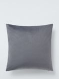 John Lewis ANYDAY Velvet Cushion, Steel