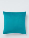 John Lewis ANYDAY Velvet Cushion, Teal