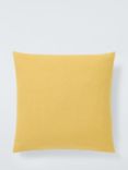 John Lewis ANYDAY Cotton Plain Cushion, Buttercup