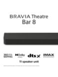 Sony Bravia Theatre Bar 8 HT-A8000 Wi-Fi Bluetooth All-In-One Soundbar with 360 Spatial Sound Mapping, Dolby Atmos & DTS:X, Black
