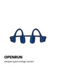 Shokz OpenRun Bluetooth Wireless Open-Ear Headphones, Blue
