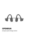 Shokz OpenRun Bluetooth Wireless Open-Ear Headphones, Grey