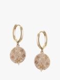 Tutti & Co Destiny Cubic Zirconia Star Disc Drop Earrings, Gold