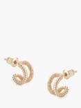 Tutti & Co Braid Double Row Curved Stud Earrings