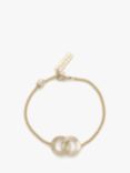 Tutti & Co Unity Double Loop Chain Bracelet, Gold